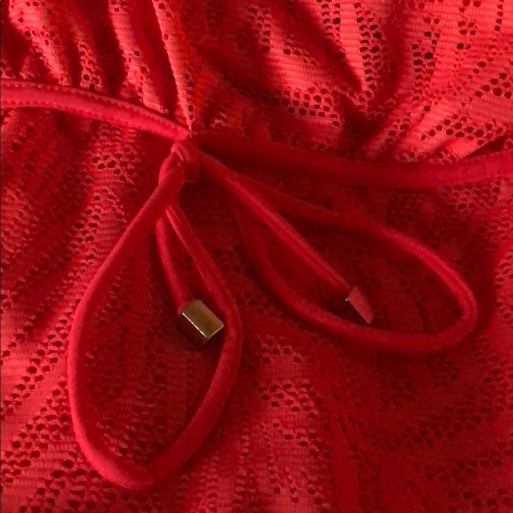 SWIM Solutions Coral Crochet One Piece Swimdress - Picture 6 of 6